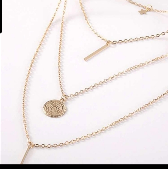 Goldtone Layering Necklace - Picture 2 of 2